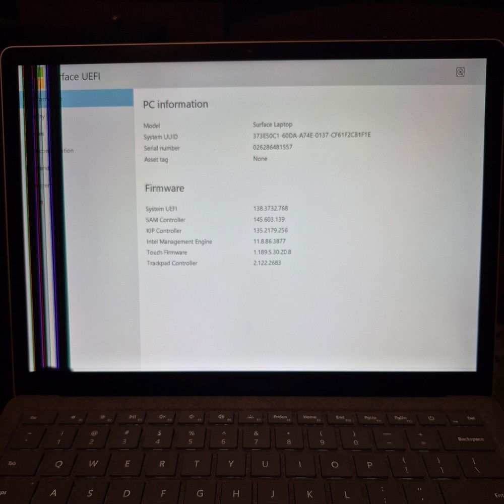 Microsoft Surface Laptop 1st Gen 1769 Core i5-7200U 8GB RAM 256GB SSD No OS