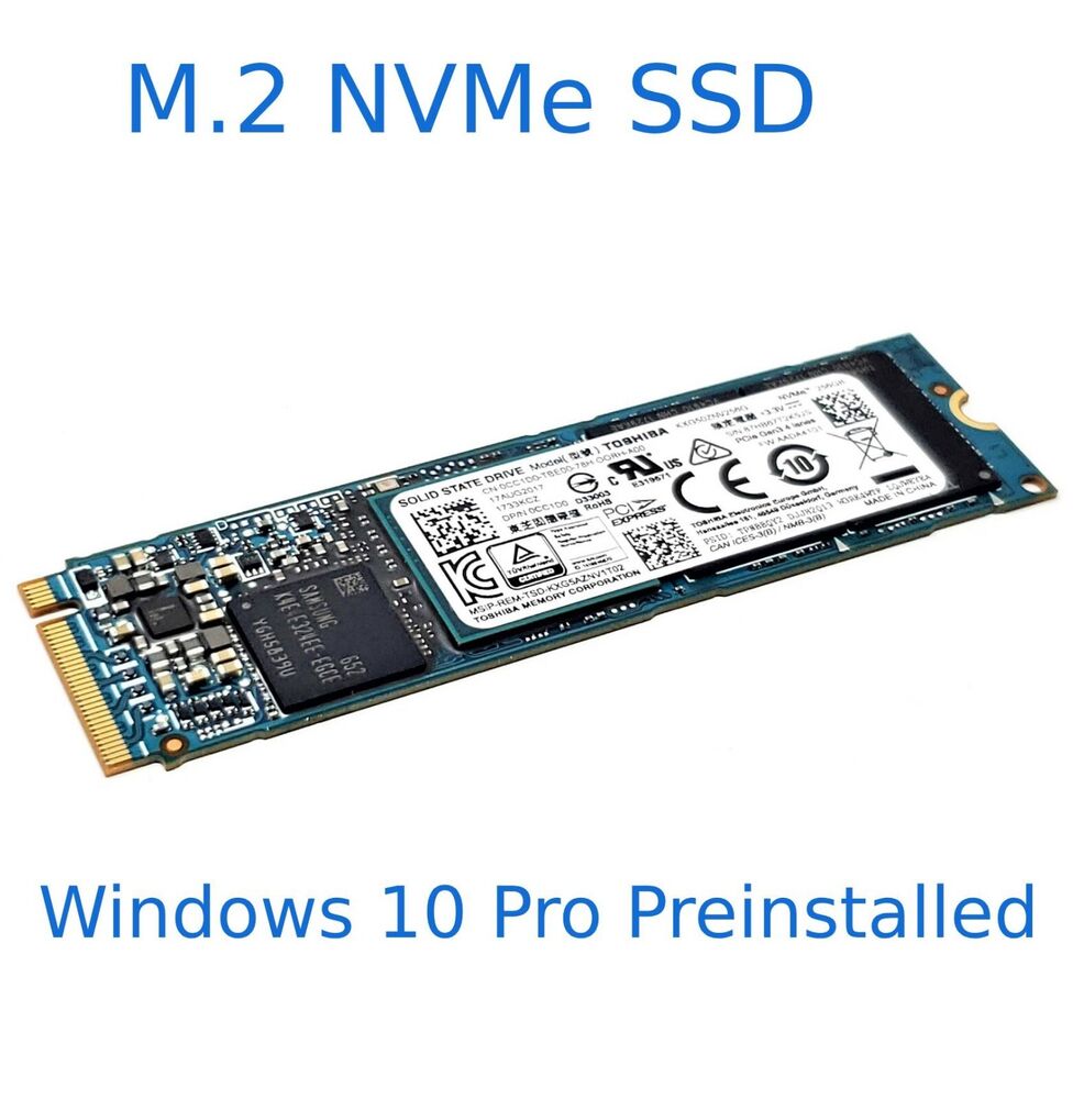 M.2 NVMe SSD 256GB Single Notch with Pre-installed Windows