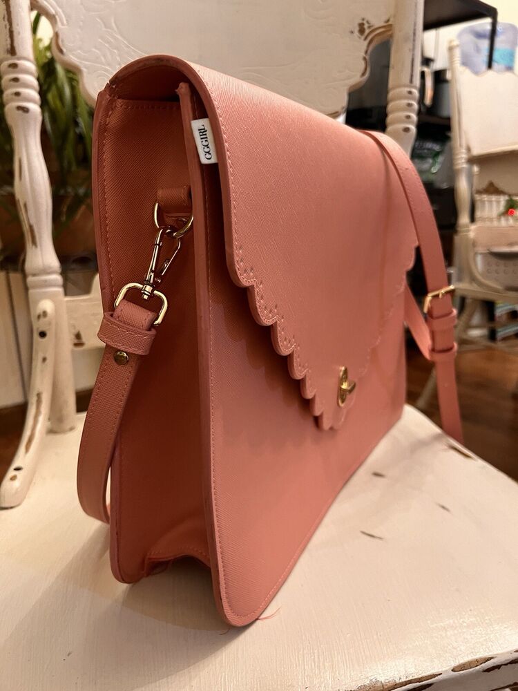 Go Getter Girl Laptop Bag Computer Harper Pink CrossBody Vegan Leather
