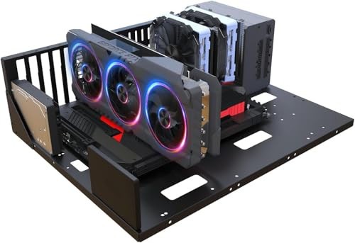 DIY Gaming Computer Case, E-ATX Open Chassis Case Rack for E-ATX/ATX/M-ATX/ITX