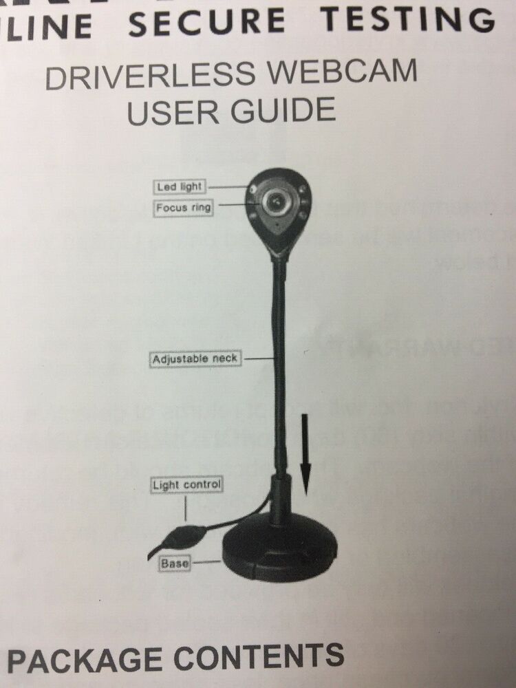 Kryterion 640x480 Webcam with Mic, 4 Foot Cord, LED, 1.3MP - Ideal for Home Schooling