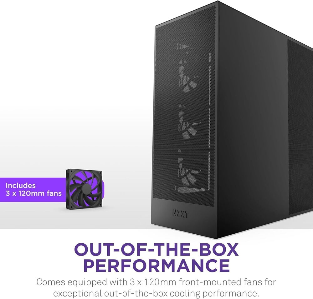 H7 Flow 2024 Mid-Tower ATX Case with 3 Pre-Installed Fans