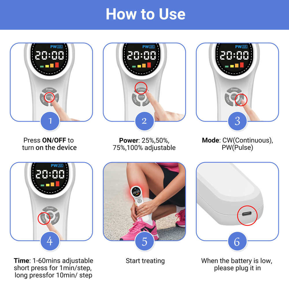 ZJZKTOP 1760mW Cold Laser Therapy Device for Peripheral Neuropathy