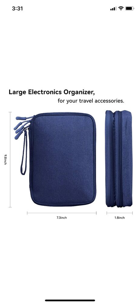 7.9 Inch Tablet Travel Organizer Pouch - Durable and Stylish
