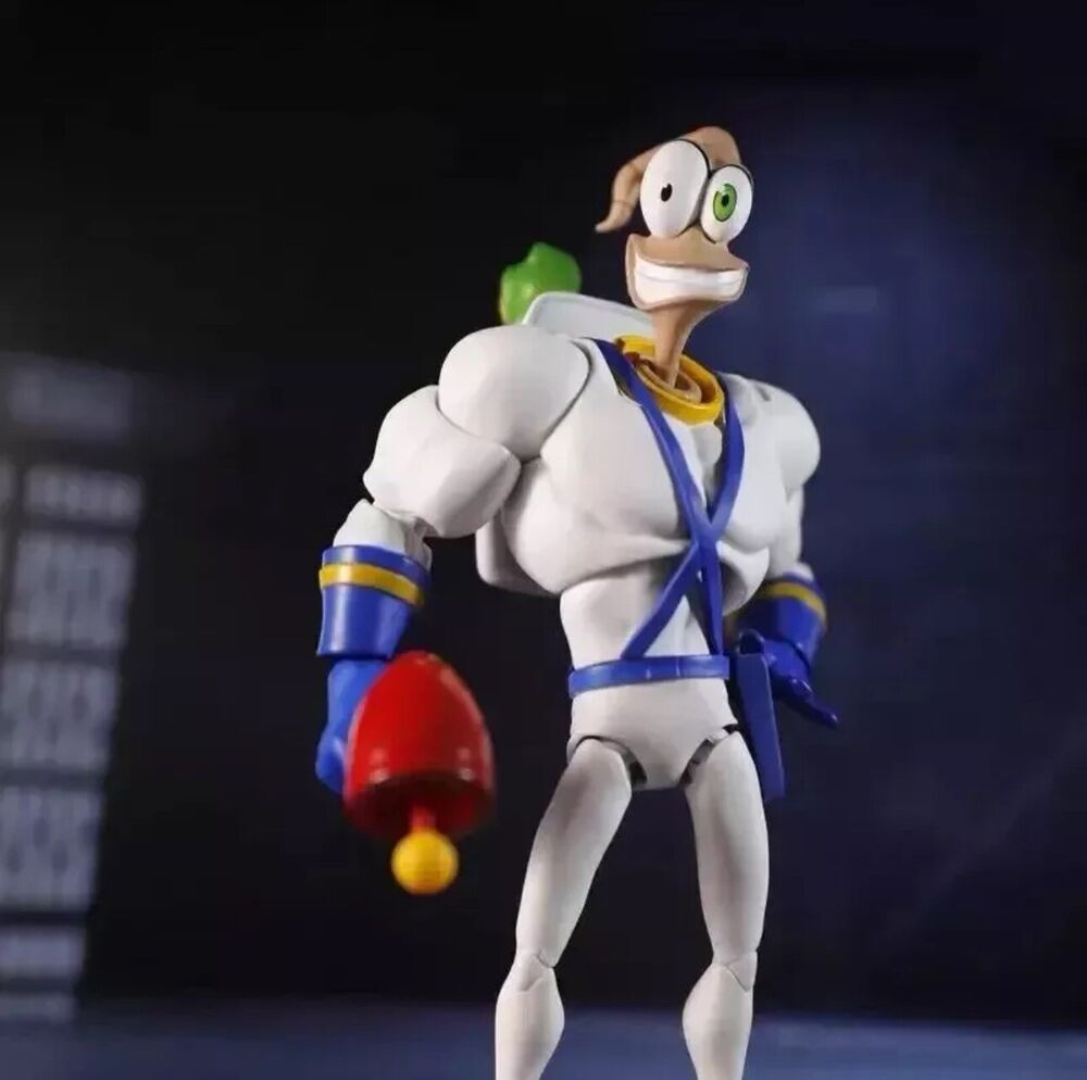 Earthworm Jim Action Figure Collection with Game Peripherals