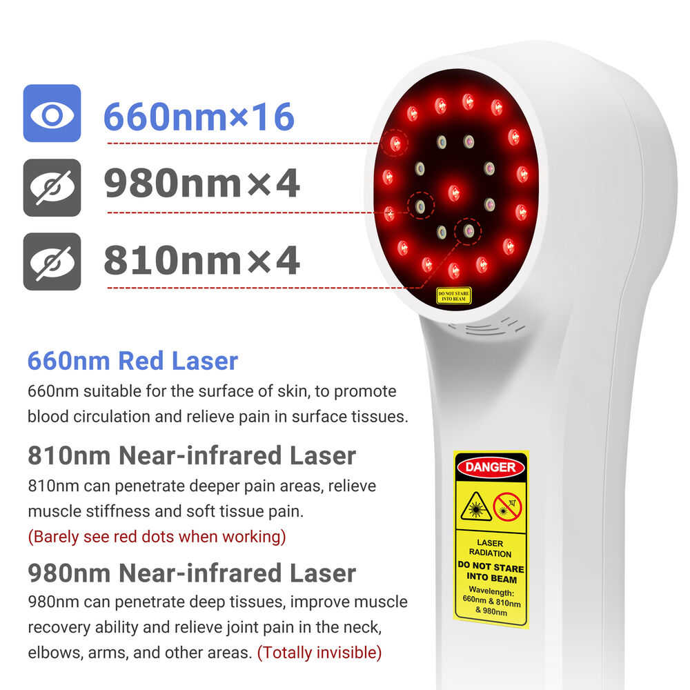 ZJZKTOP 1760mW Cold Laser Therapy Device for Peripheral Neuropathy