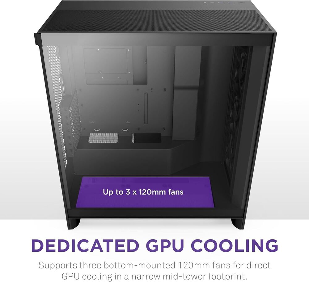 H7 Flow 2024 Mid-Tower ATX Case with 3 Pre-Installed Fans
