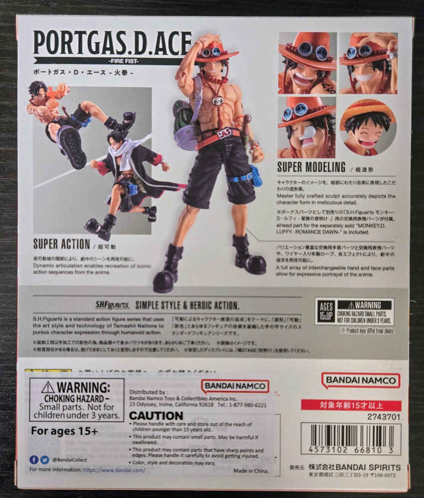 Bandai Tamashii Web S.H.Figuarts One Piece Portgas.D.Ace Action Figure