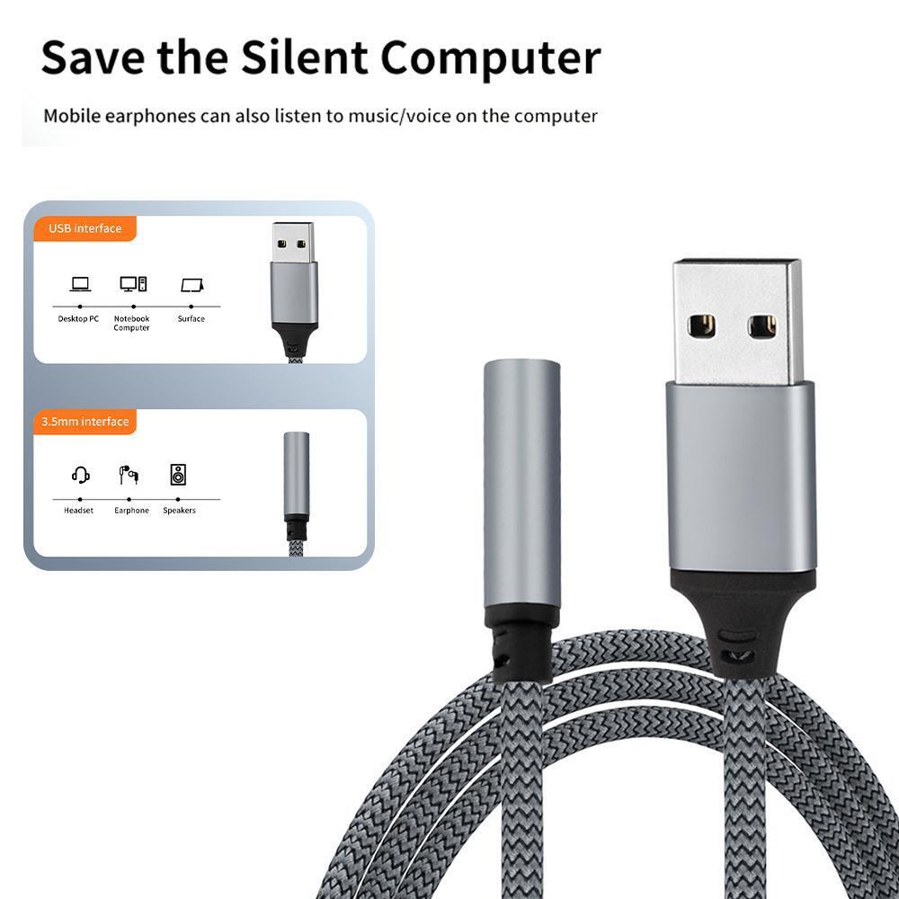 USB To 3.5mm Stereo Headset Audio Adapter