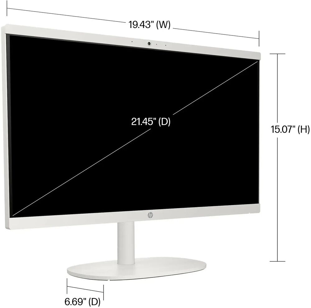 HP 22 All-In-One FHD Desktop with Intel J4025, Up to 32GB RAM & 2TB SSD, Windows 11 Pro + Office