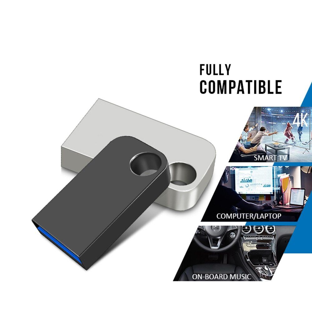 High Speed USB 3.0 Flash Drive with Chain, 1TB/2TB for PC/Mac/TV