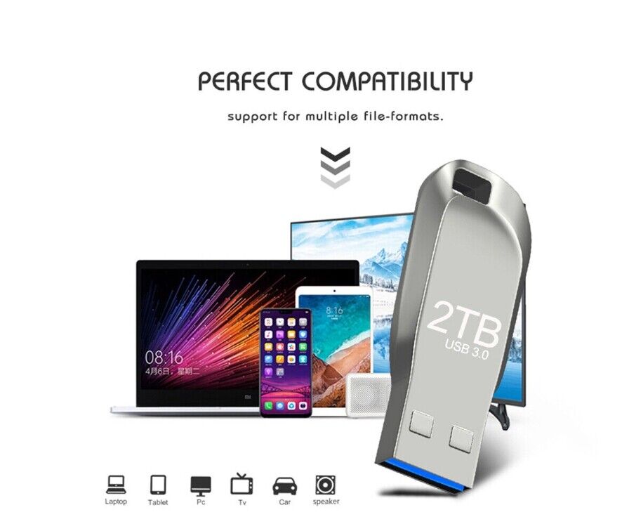 1TB/2TB USB 3.0 Flash Drive with Type-C and USB-A for PC and Laptop