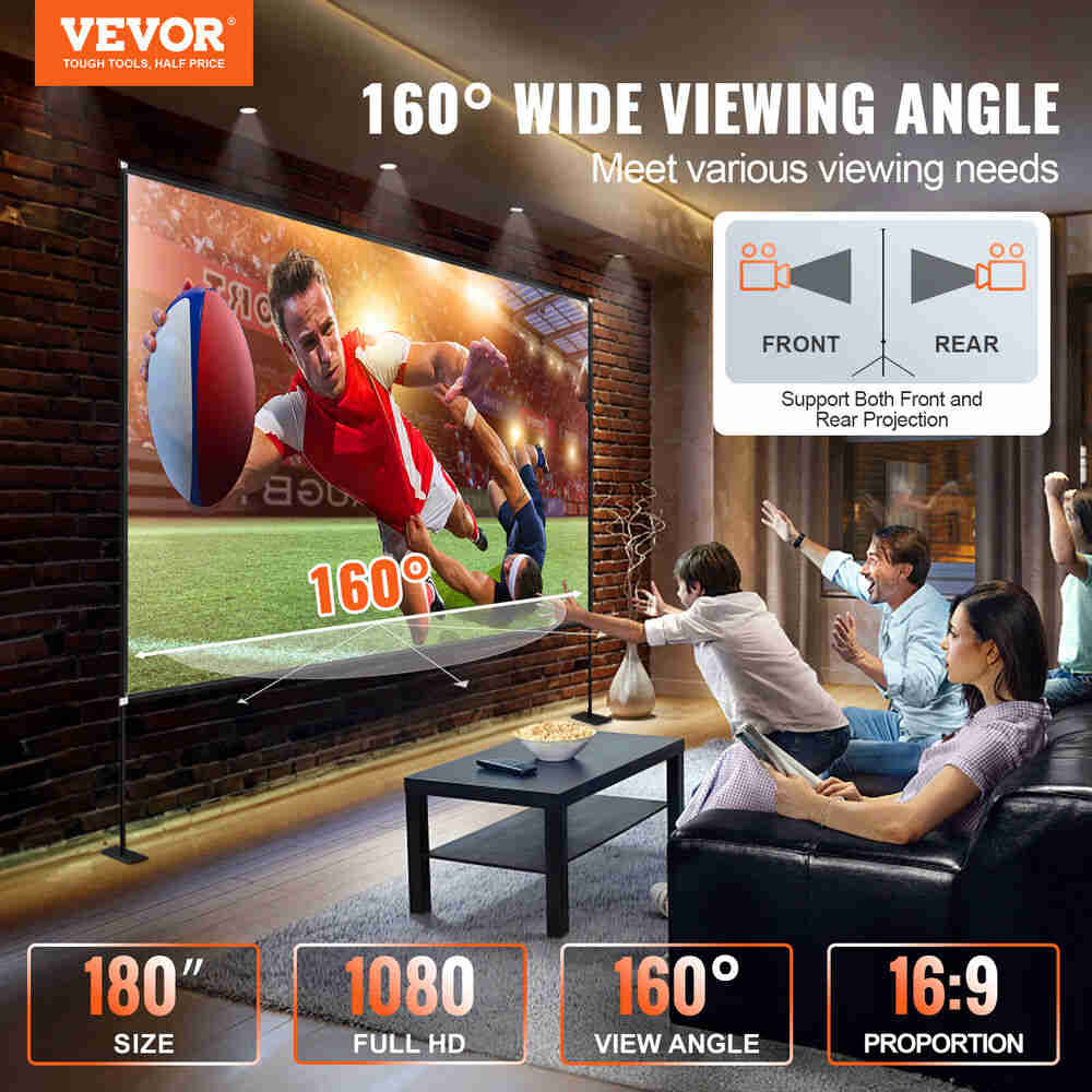 VEVOR Portable Outdoor Movie Screen with Stand