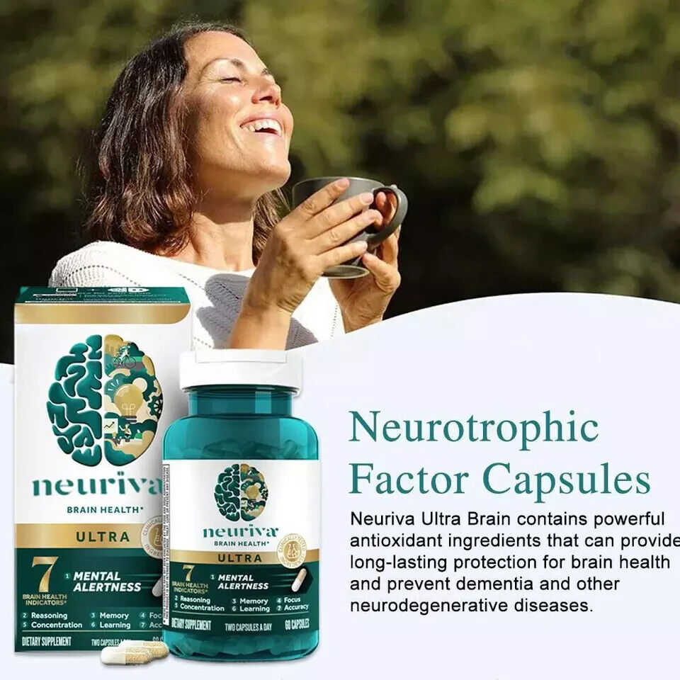 Neuriva Ultra Brain Health Supplement - 60 Capsules for Mental Alertness and Memory Focus