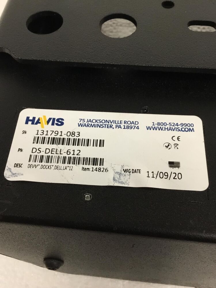 HAVIS Dell 7220 / 7212 Rugged Laptop Tablet Docking Station Ds-Dell-612