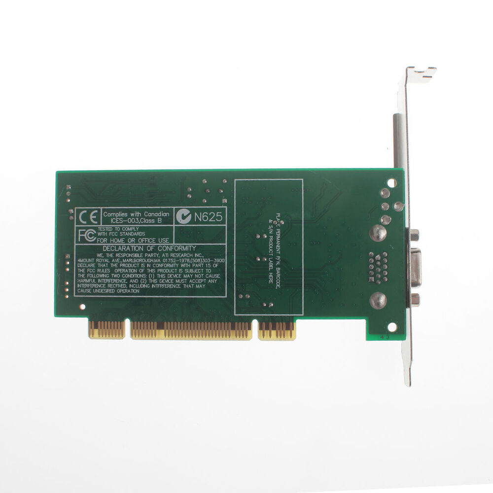 ATI Rage XL 8MB PCI 3D VGA Video Graphics Card
