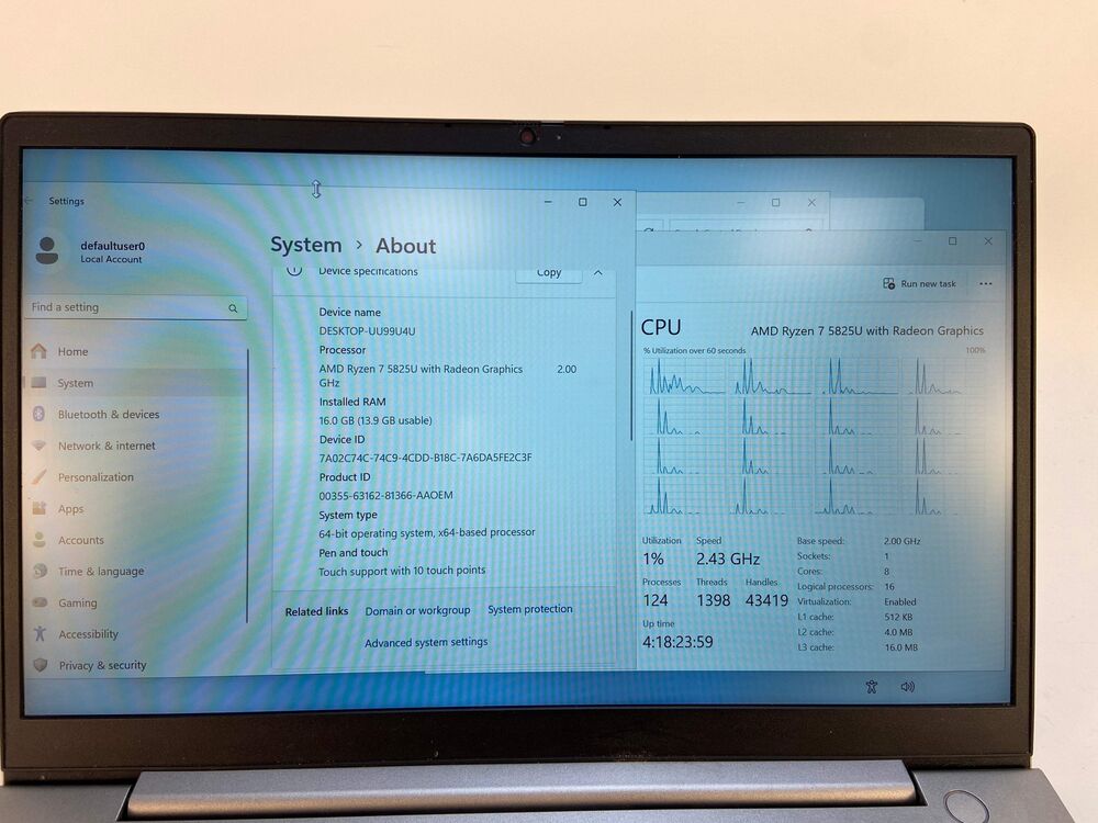 Lenovo ThinkBook 14 G4 21DK0055US Laptop with Ryzen 7 5825U, 16GB RAM, 512GB NVME