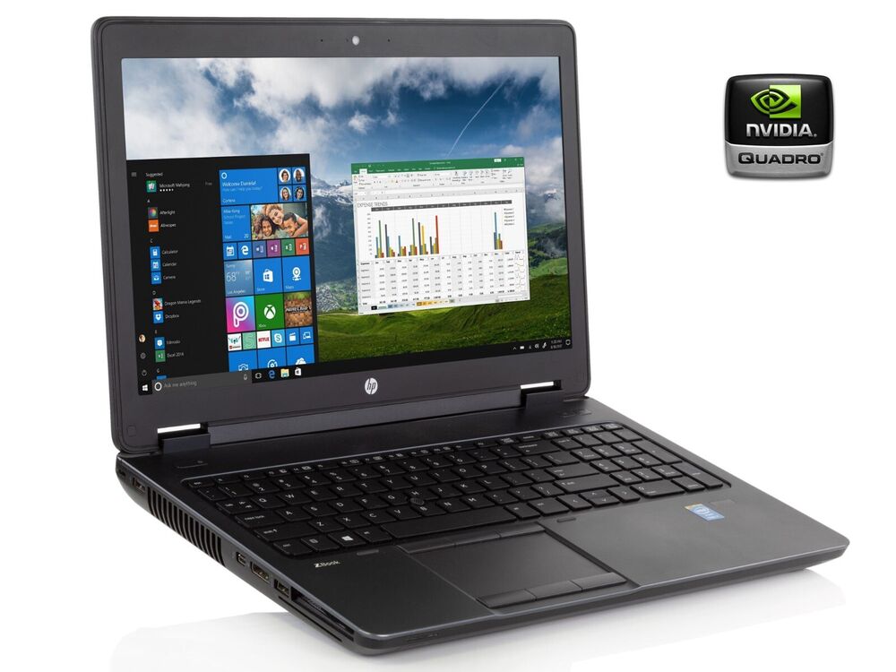 HP 15 Laptop with Intel Core i7 2.8GHz, 16GB RAM, 256GB SSD, NVIDIA GPU, and Windows 10 Pro