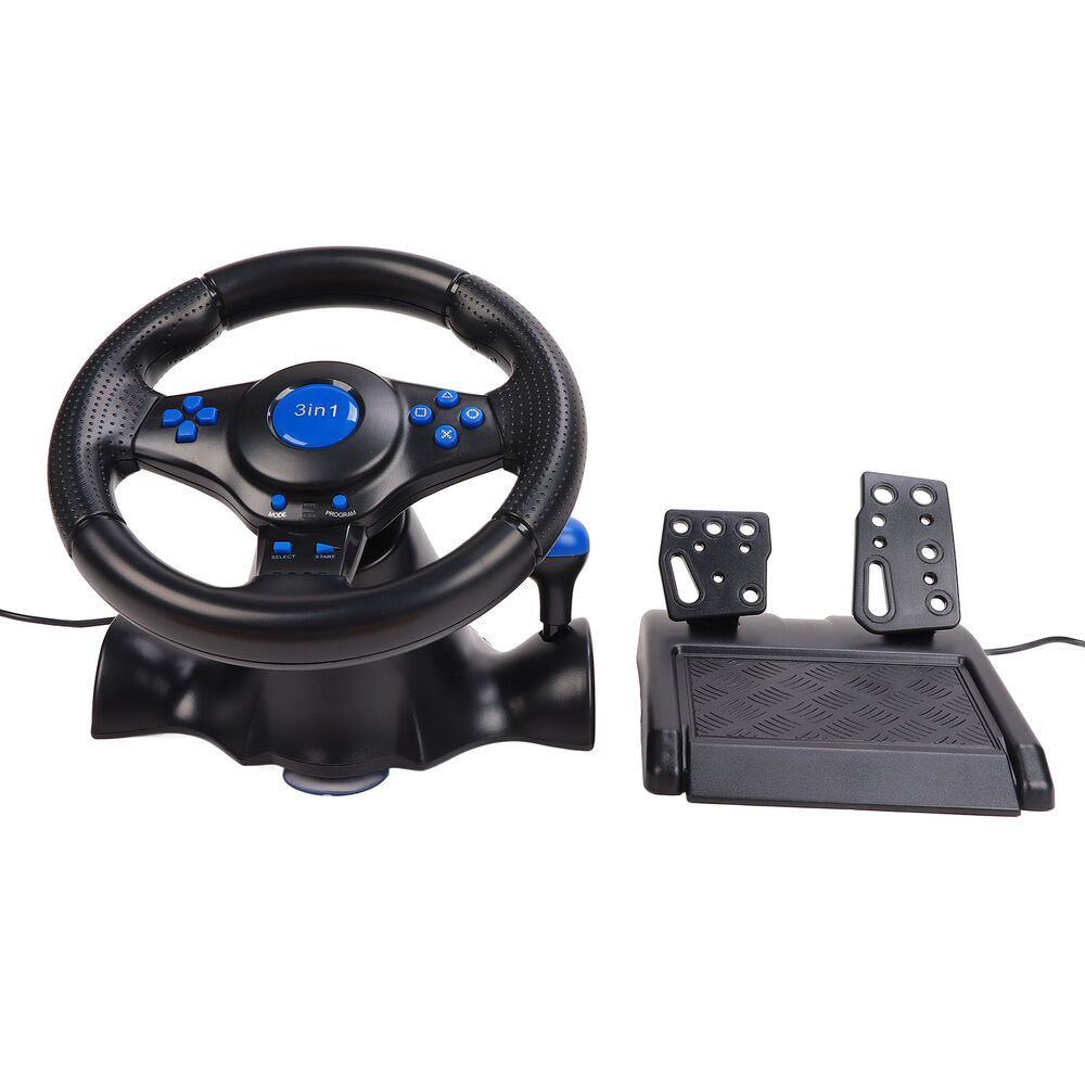Gaming Steering Wheel Racing with Pedal Shifter Set for PS3, Switch, Android