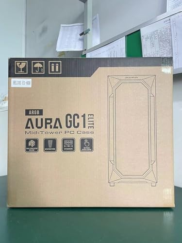ATX Mid Tower Gaming Computer Case with Tempered Glass and ARGB Fans