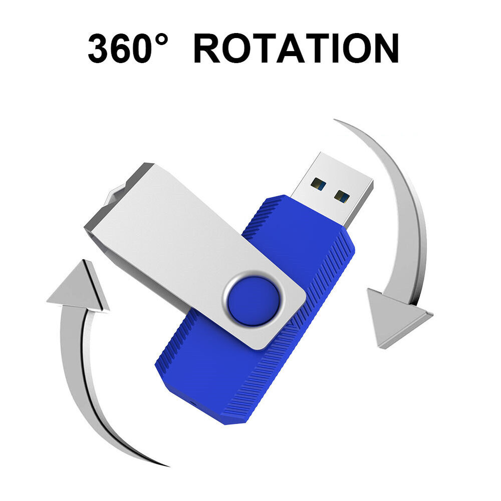1/5/10pcs USB 2.0 64GB Metal Swivel Style External Drive for Data Memory Storage
