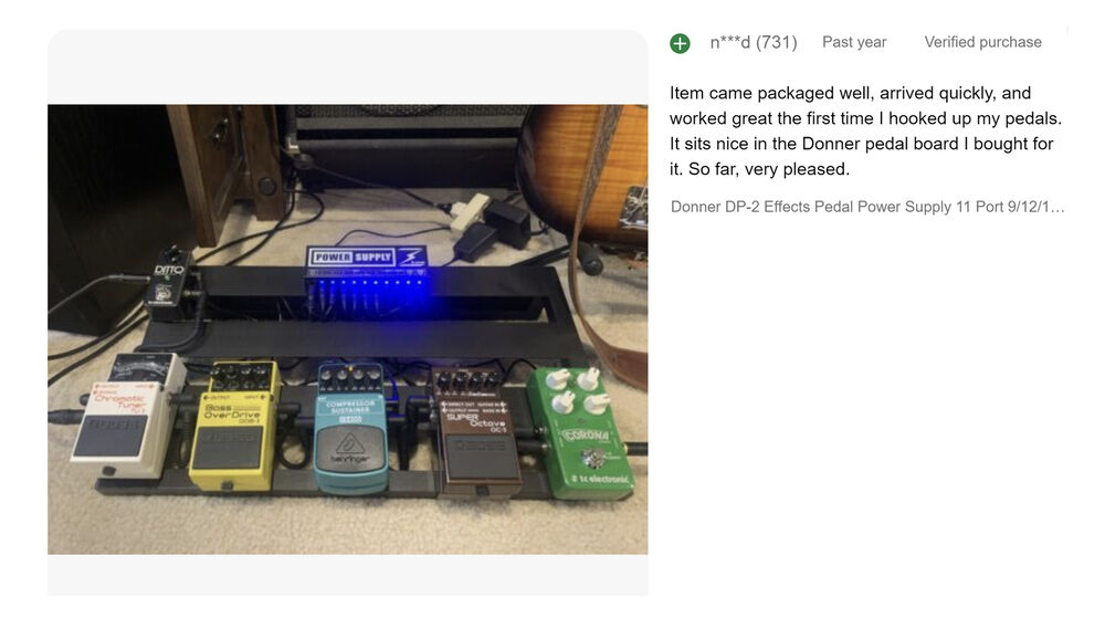 Donner DP-2 11 Port Effects Pedal Power Supply with Accessories