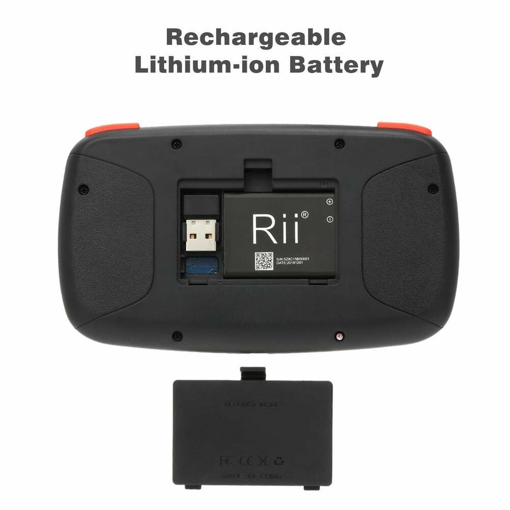 Rii i4 Bluetooth & 2.4GHz Blacklit Portable Mini Keyboard