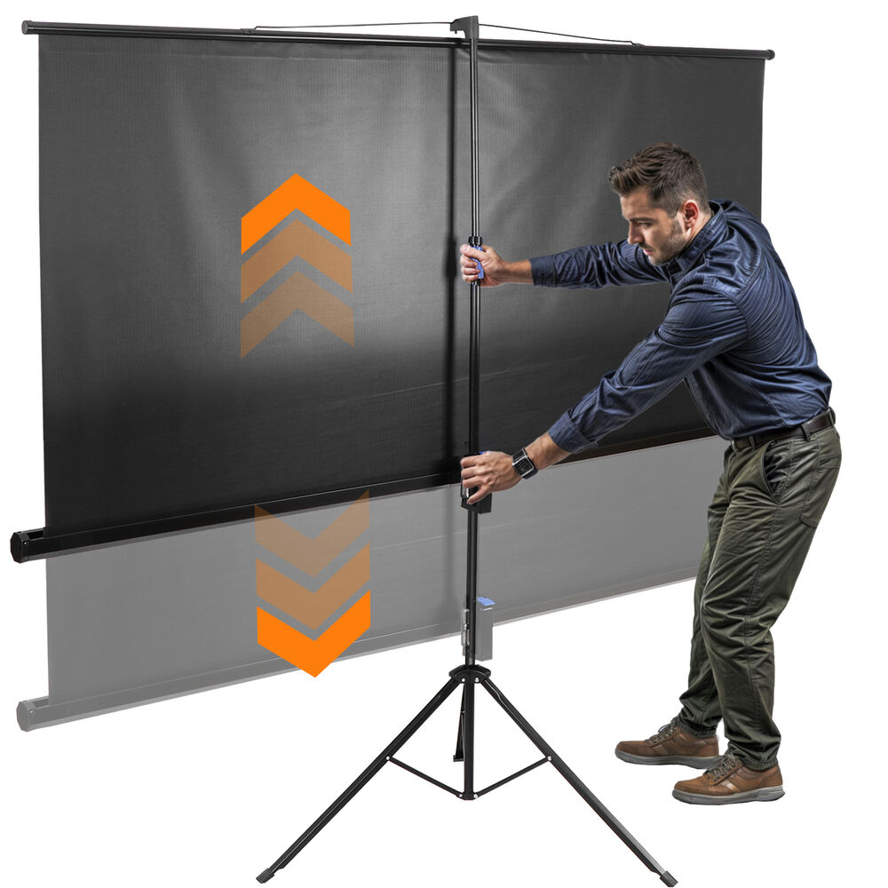 16:9 HD 4K 84 Inch Movie Projection Screen with Stand for Home Theater
