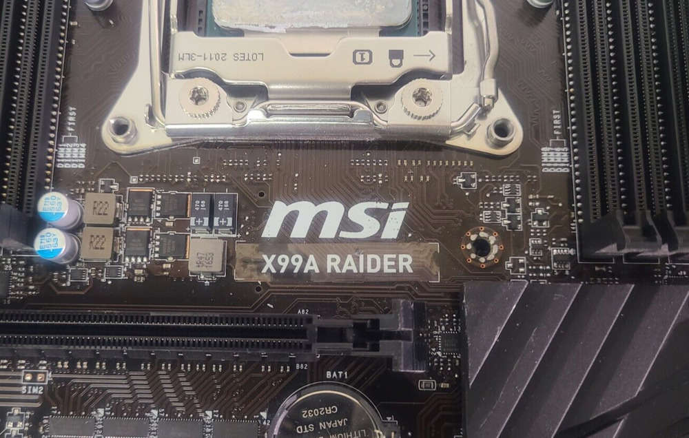 MSI X99A RAIDER X99 Motherboard with Intel Core i7-5820K CPU and 16GB RAM