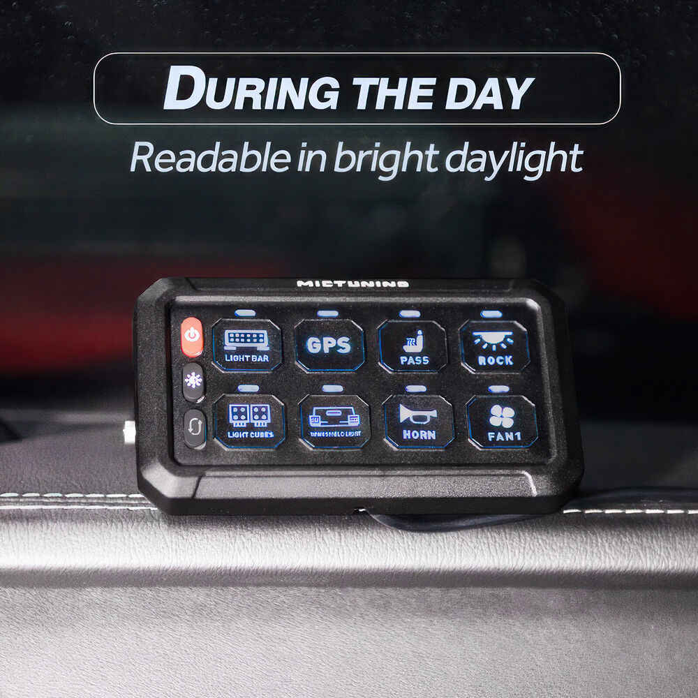 Universal 8 Gang Switch Panel with LED Indicators for Car Circuit Control
