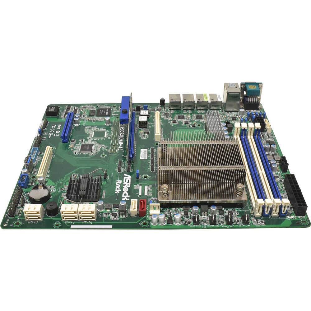 ASRock Server Motherboard E3C236D4M-4L C236 LGA1151 DDR4 IPMI KVM ATX with Heatsink