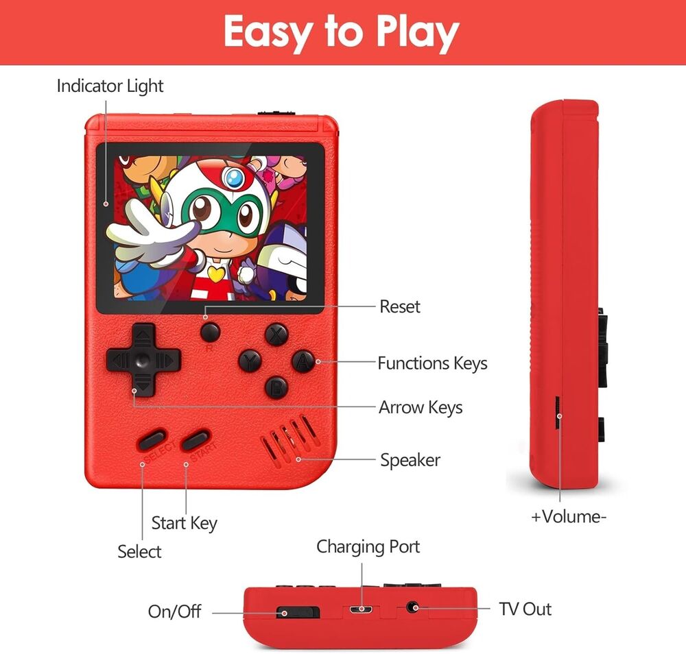 Retro Mini Handheld Game Console with 500 Classic Games