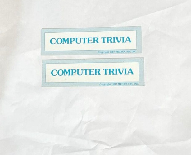 Vintage Microcom 1987 Computer Trivia Board Game 4096 Complete Set Rare