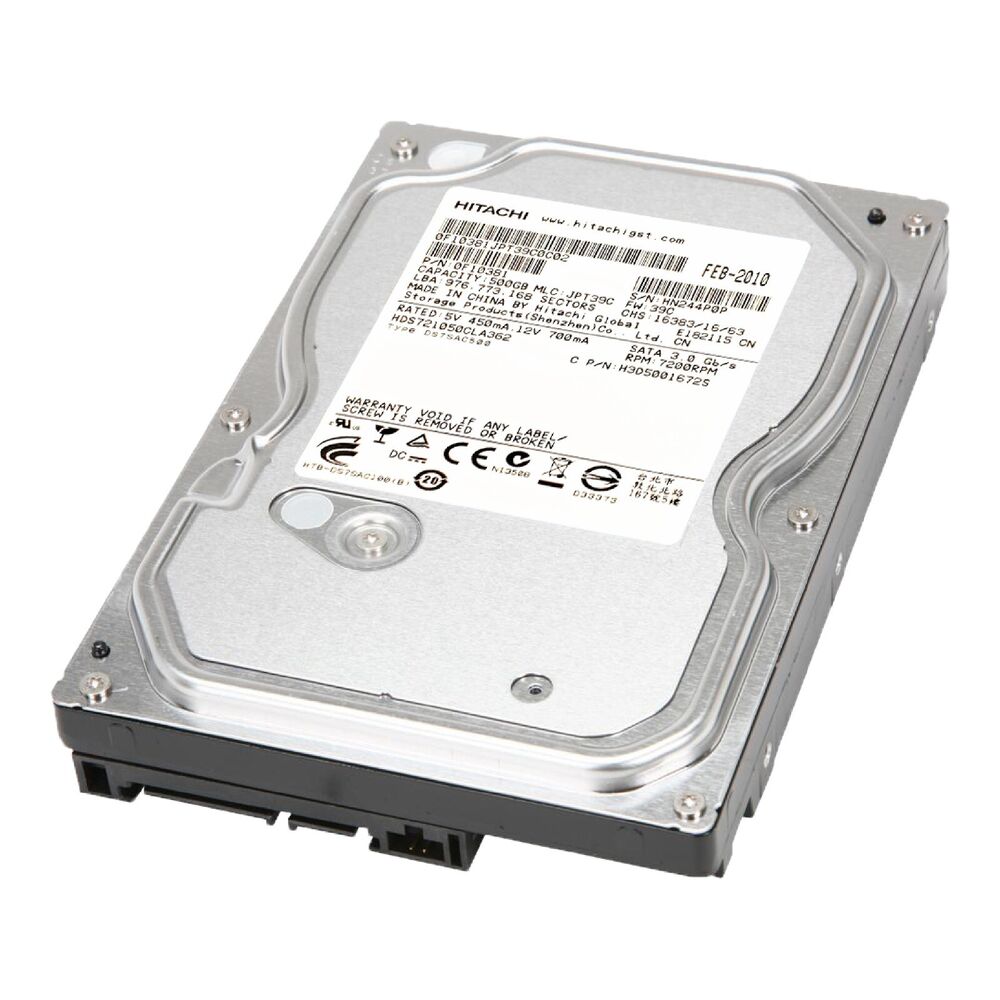 Hitachi Deskstar HDS721050CLA362 500GB 7200RPM Internal Hard Drive