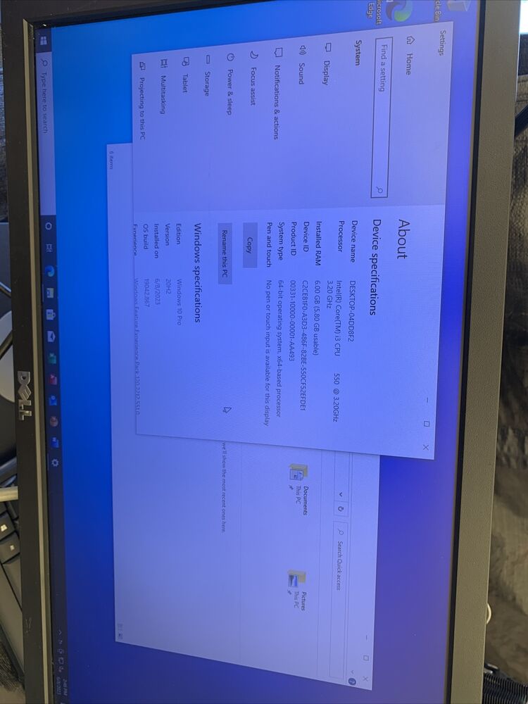Dell Desktop Computer Clean PC