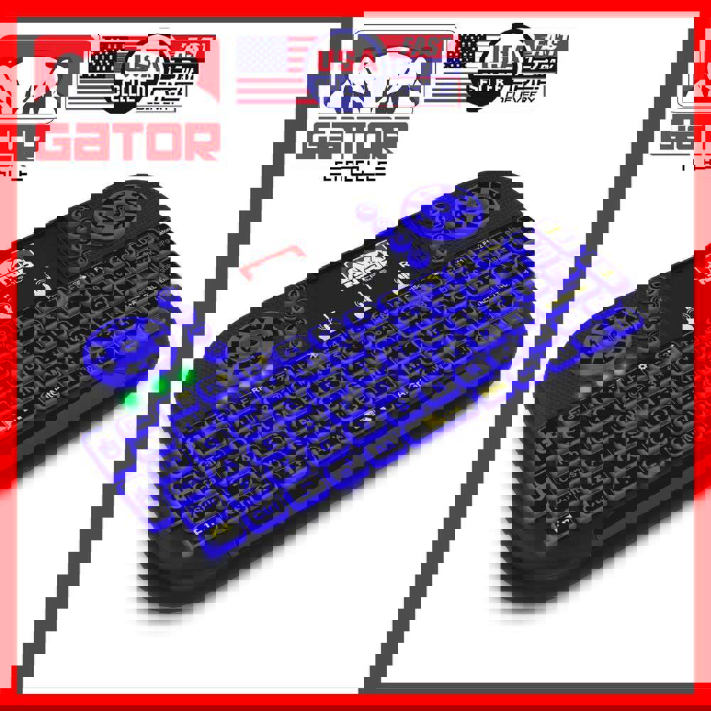 Mini Wireless Bluetooth Keyboard with Remote Touchpad for Smart-TV, Android TV, and PC