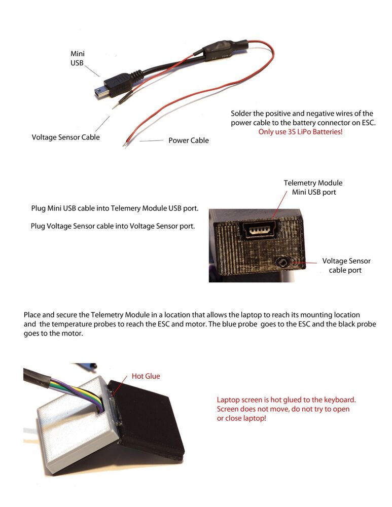 1/10 Scale RC Accessories Laptop with Real Telemetry Display