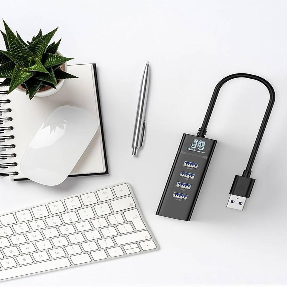 USB 2.0/3.0 Hub with Long Cable for Laptops