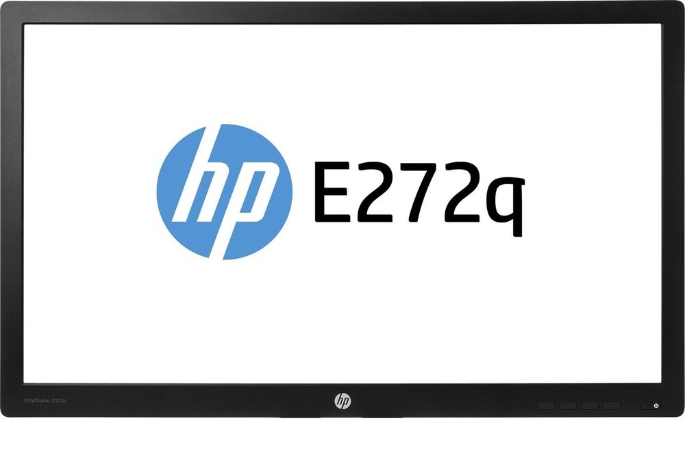 HP EliteDisplay E272Q 27-inch QHD LCD Monitor, Black/Silver