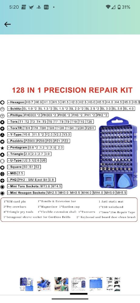 128-in-1 Precision Screwdriver Set for Computer Repair and DIY Projects