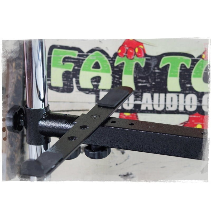 DJ Double Computer Laptop Stand - Dual Mount Holder for Studio Mixer Controller Gear