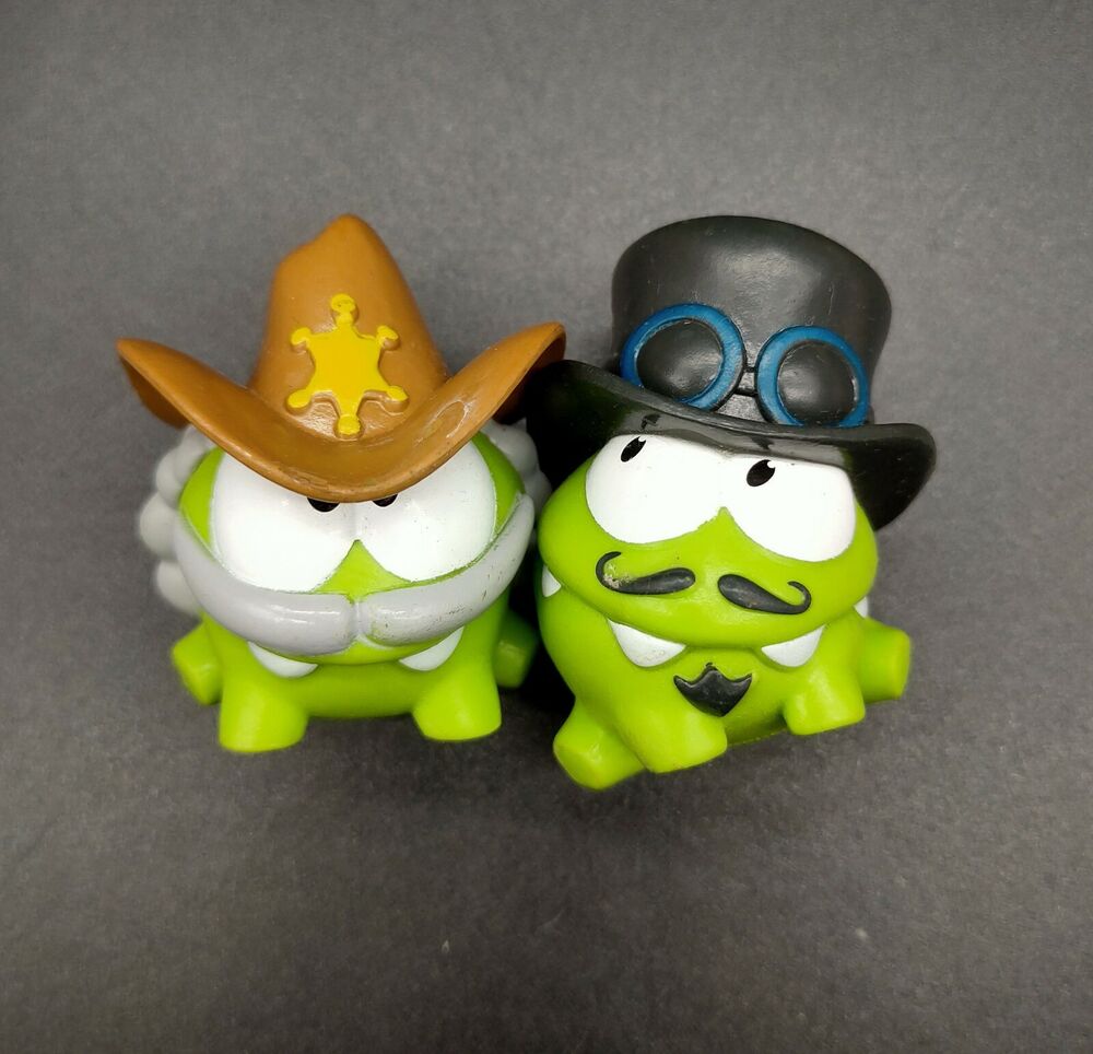 SEND RANDOM 4pcs Cartoon Game CUT THE ROPE OM NOM Frog 5CM Figure Collection Toy