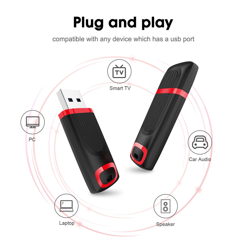 2/5 Pack USB 3.0 Flash Drive Memory Stick Thumb Drives Zip Drive 32GB/64GB/128GB