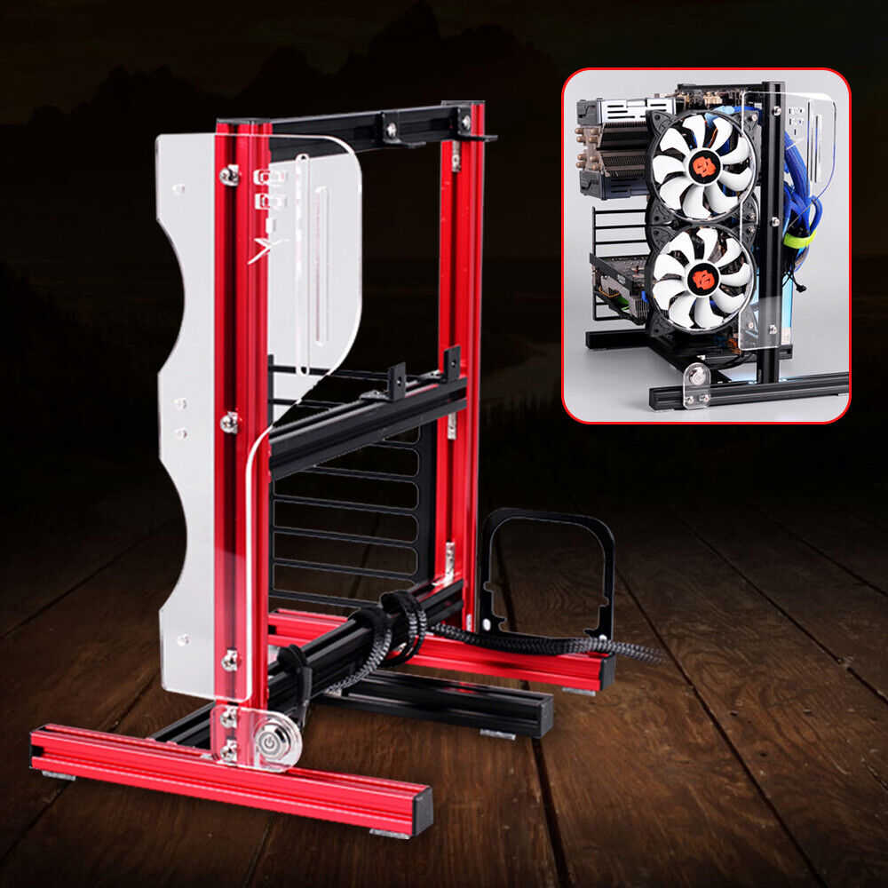ATX ITX MATX Open Air Case Water Cooling PC Frame Test Bench Fan Stand Chassis