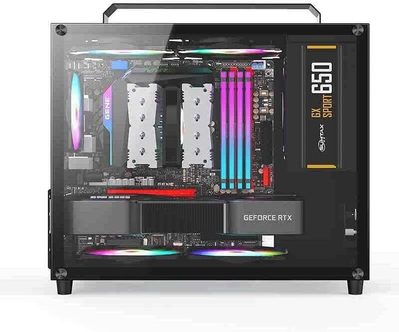 Portable Tempered Glass Mini-Tower Case with USB 3.0