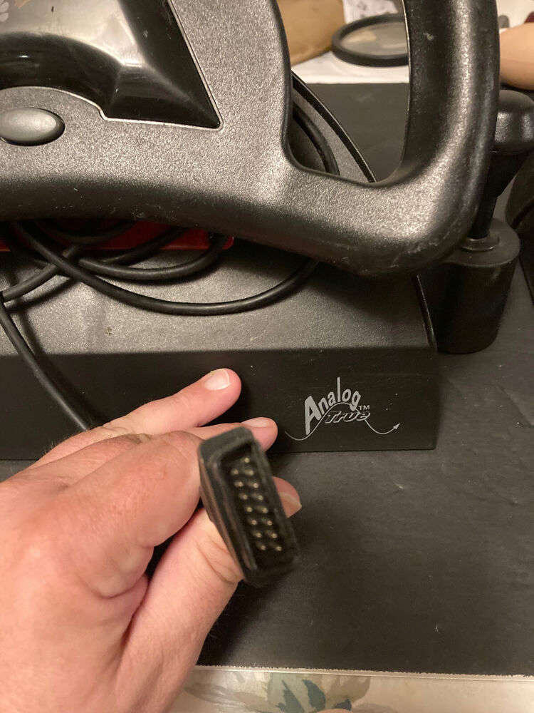 Mad Catz Analog Steering Wheel Controller & Pedals for PC Computer Joystick Port