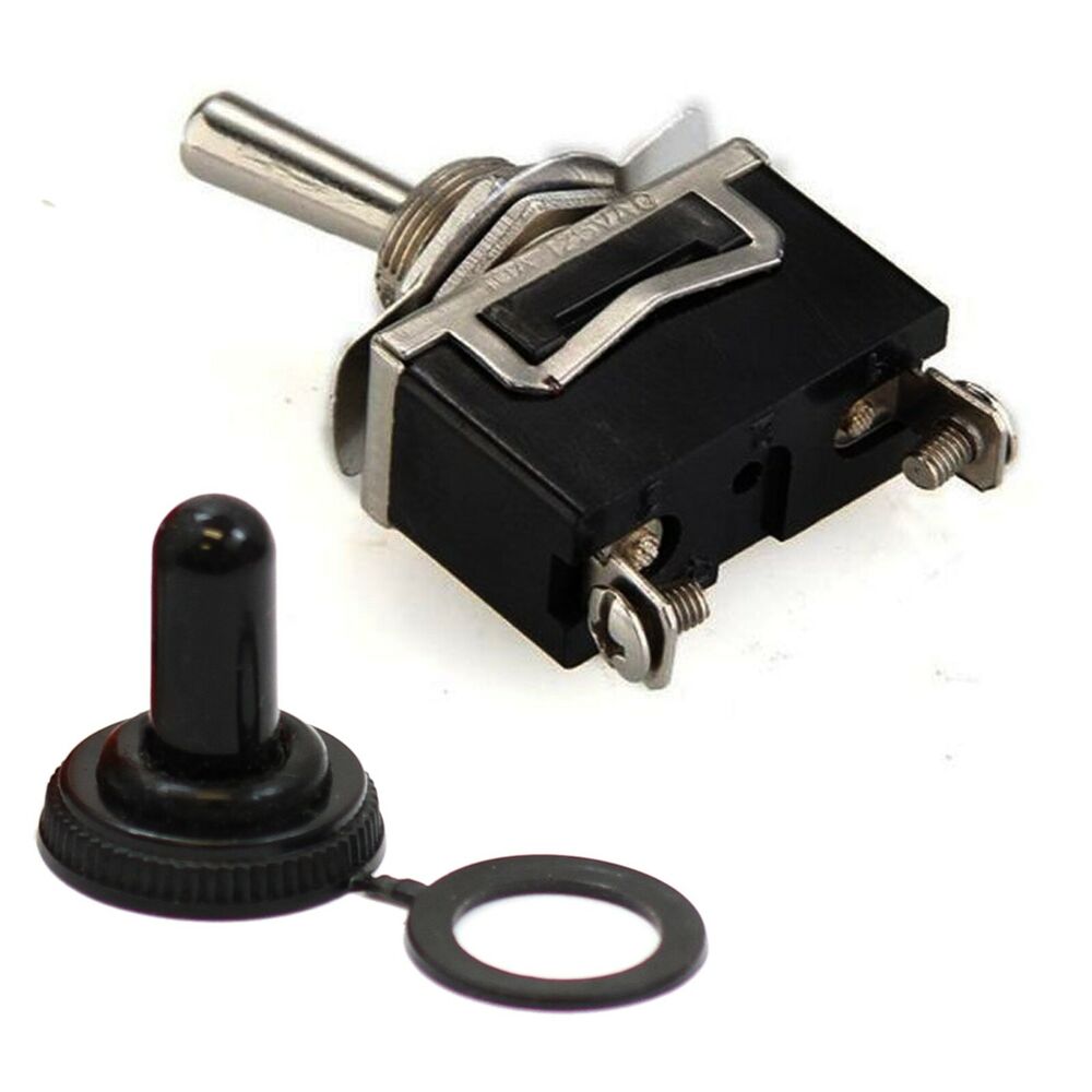 5X 12V SPST Solid Metal Toggle Switch for Marine/Automotive Applications
