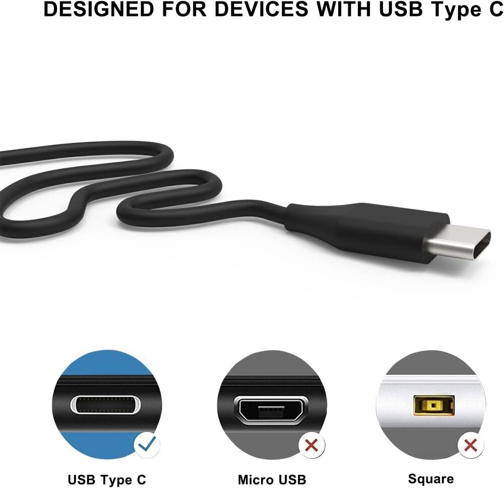 65W USB-C Laptop Charger Wall Adapter for Lenovo, Dell, Asus, MacBook Pro & Air