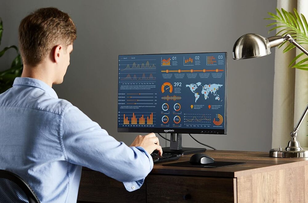 24 Inch 1080P 75Hz AOC Powered Monitor with FHD VESA IPS LED HDMI VGA