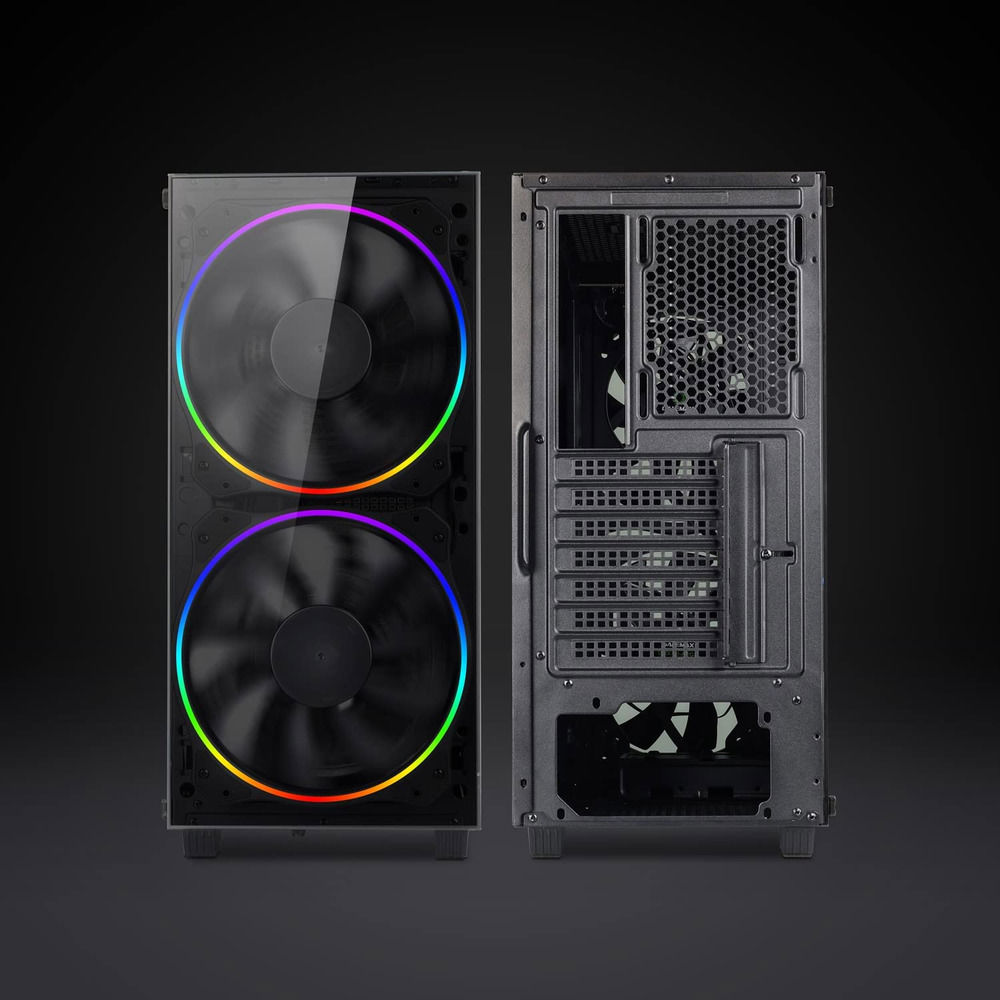 Mid-Tower Gaming Case with Tempered Glass and ARGB Fans